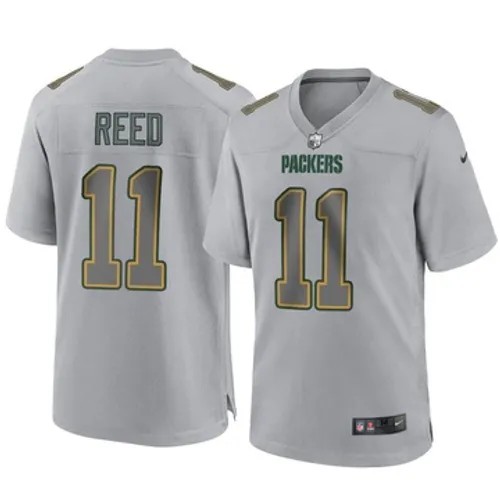 Men's Green Bay Packers Nike #11 Jayden Reed Atmosphere Fashion Limited Gray Stitched NFL Jersey