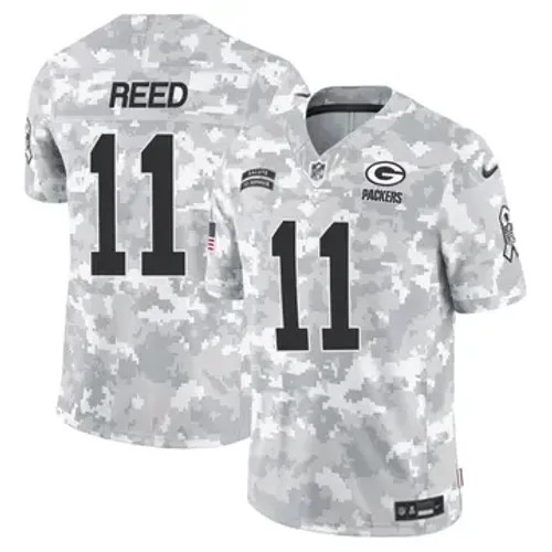 Men's Green Bay Packers Nike #11 Jayden Reed Vapor Limited 2024 Salute to Service Arctic Camo Stitched NFL Jersey