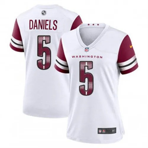 Women's Washington Commanders #5 Jayden Daniels Vapor Limited White Nike Stitched NFL Jersey