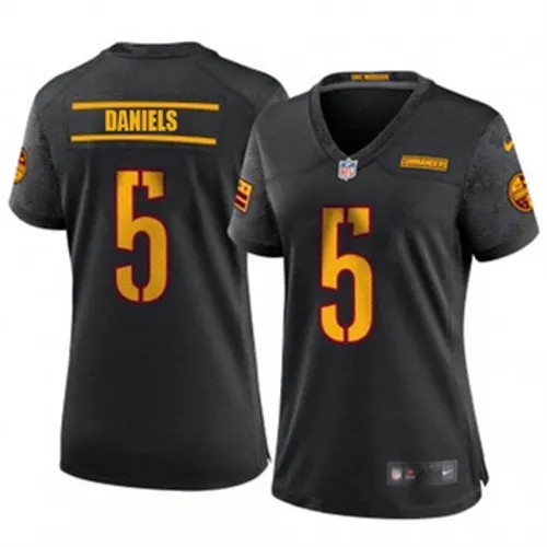 Women's Washington Commanders #5 Jayden Daniels Vapor Limited Alternate Black Nike Stitched NFL Jersey