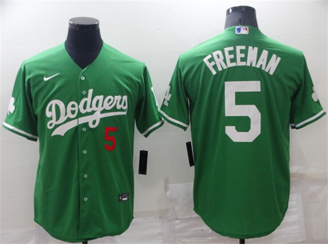 Men's Los Angeles Dodgers ACTIVE PLAYER Custom Green Cool Base Stitched Baseball Jersey