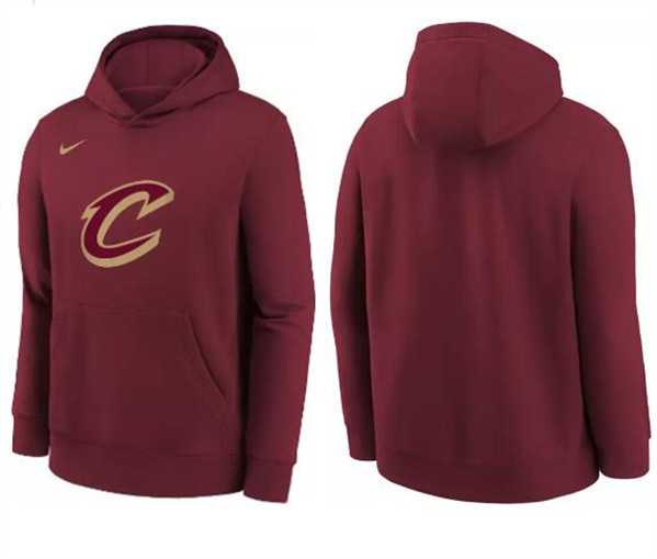 Men's Cleveland Cavaliers Red Club Logo Fleece Pullover Hoodie