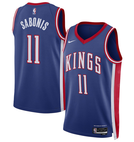 Men's Sacramento Kings #11 Domantas Sabonis Blue 2024 25 City Edition Swingman Stitched Basketball Jersey