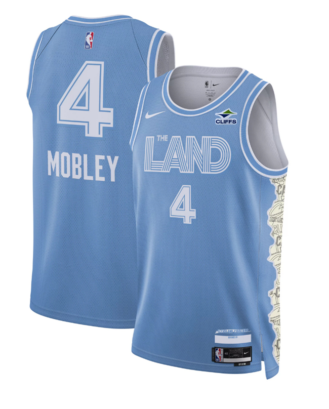 Men's Cleveland Cavaliers #4 Evan Mobley Light Blue 2024_25 City Edition Stitched Jersey