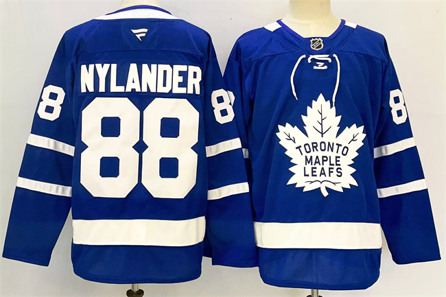 Men's Toronto Maple Leafs #88 William Nylander Blue 2024-25 Stitched Jersey