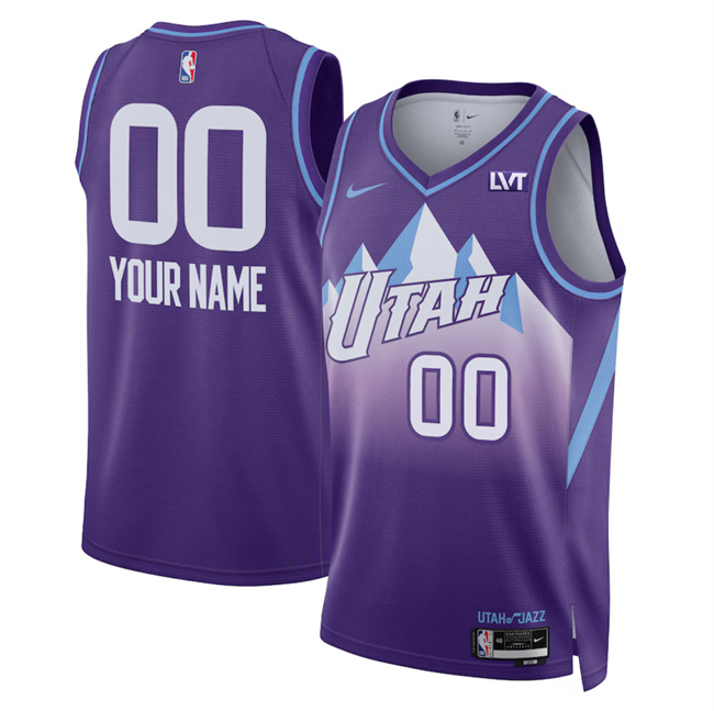 Men's Utah Jazz Customized Purple 2024_25 City Edition Stitched Basketball Jersey