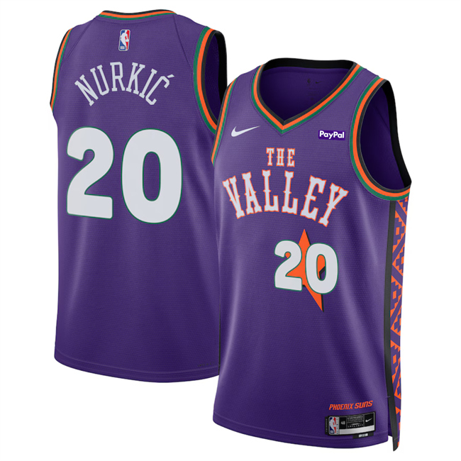 Men's Phoenix Suns #20 Jusuf Nurkić Purple 2024-25 City Edition Stitched Basketball Jersey