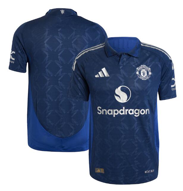 Men's Manchester United Custom 2024-25 Navy Away Soccer Jersey