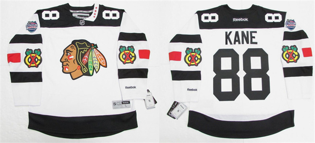 Men's Chicago Blackhawks #88 Patrick Kane White 2016 Stitched Hockey Jersey