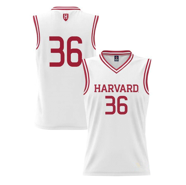 Men's Harvard Crimson Active Player Custom White Basketball Jersey