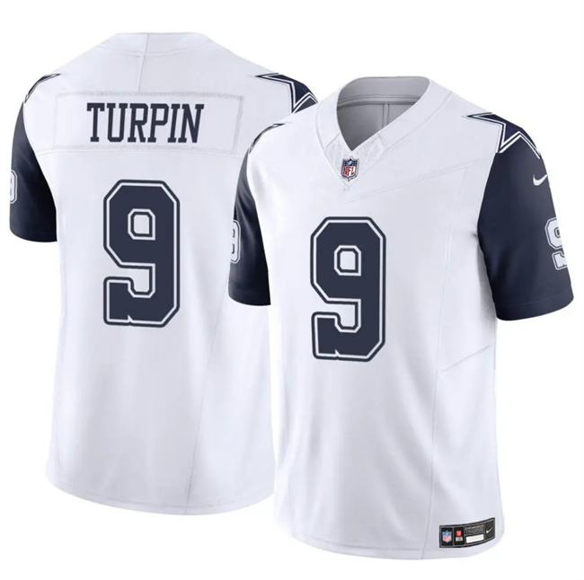 Men's Dallas Cowboys #9 KaVontae Turpin White 2023 F.U.S.E Vapor Untouchable Limited Stitched Football Jerseys