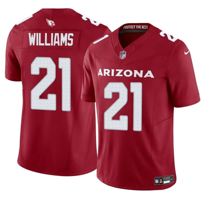 Men's Arizona Cardinals #21 Garrett Williams Red 2024 F.U.S.E. Vapor Untouchable Limited Stitched Jersey