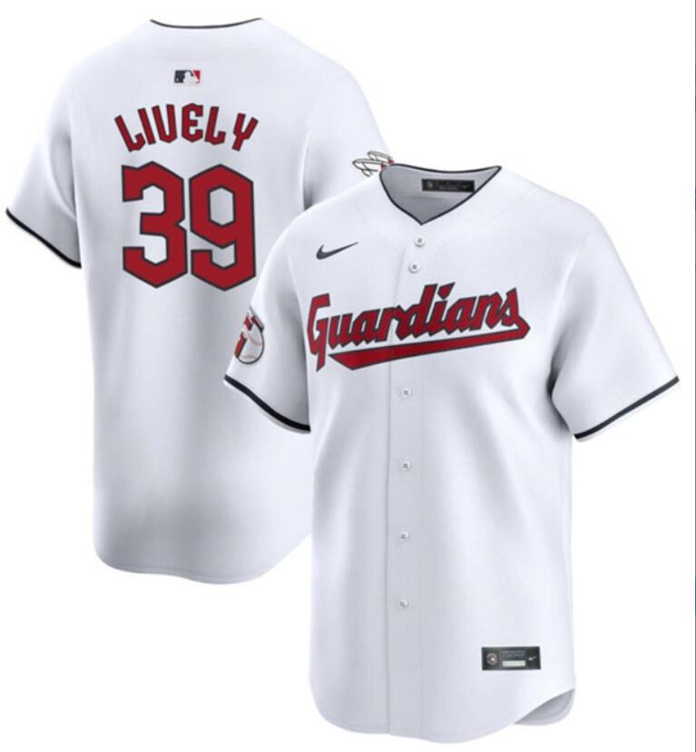 Youth Cleveland Guardians #39 Ben Lively White Cool Base Stitched Baseball Jersey