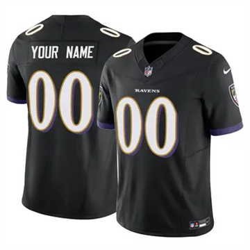 Men's Baltimore Ravens Customized Nike Vapor F.U.S.E. Limited Black Stitched NFL Jersey