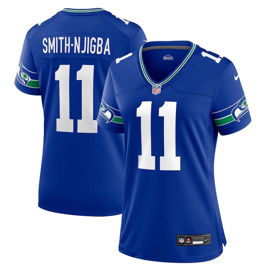 Women's Seattle Seahawks #11 Jaxon Smith-Njigba Royal Nike Game NFL Jersey