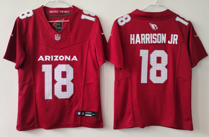 Youth Arizona Cardinals #18 Marvin Harrison Jr Red 2024 F.U.S.E Stitched Jersey