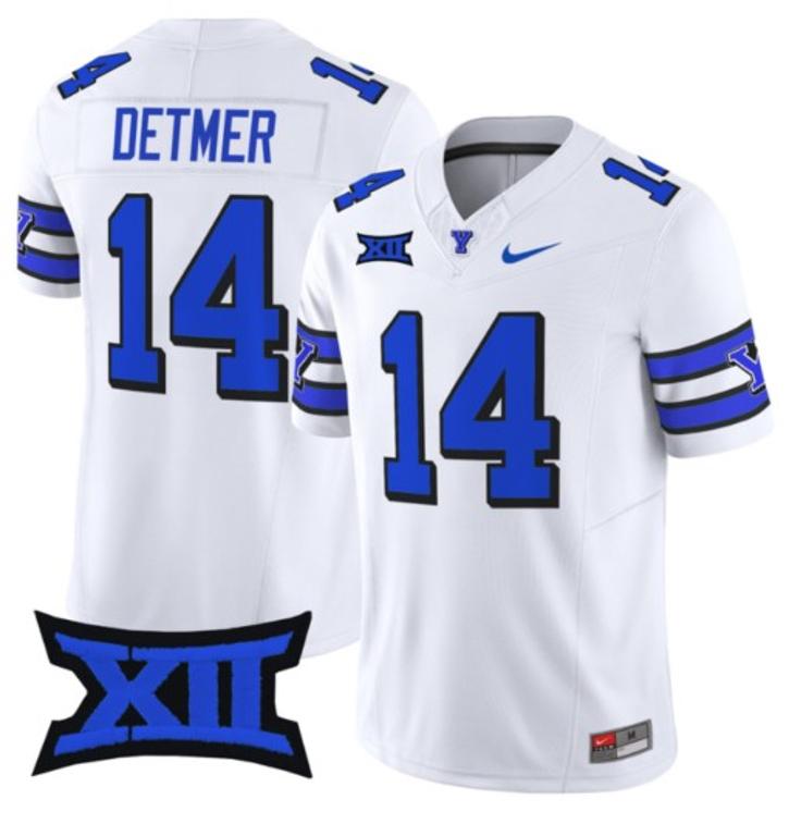 Men's Nike Ty Detmer Jersey #14 BYU Cougars Vapor Limited College Football Stitched 1996 Throwback