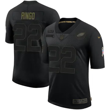 Men's Philadelphia Eagles #22 Kelee Ringo Limited 2020 Salute to Service Black Nike Stitched NFL Jersey