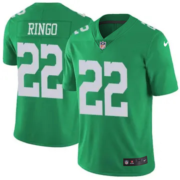 Youth Philadelphia Eagles #22 Kelee Ringo Vapor Limited Color Rush Green Nike Stitched NFL Jersey