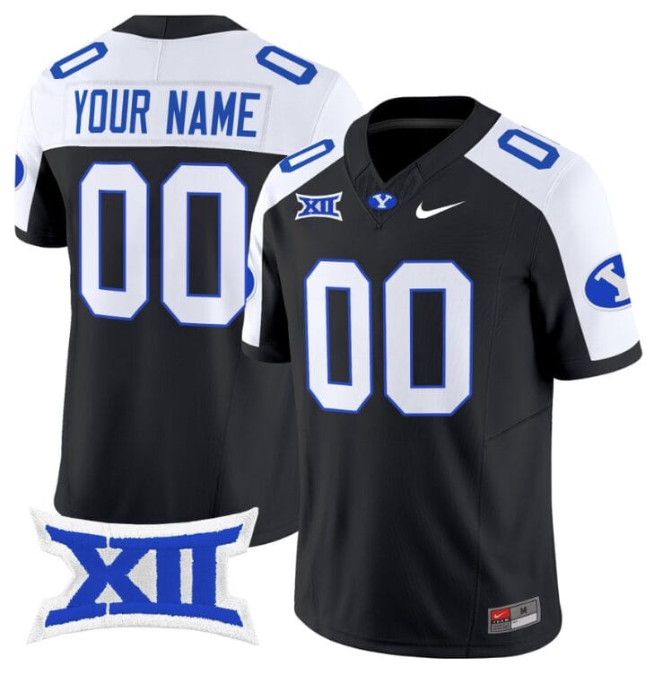 Youth & Toddler Nike Custom BYU Cougars Jersey Name and Number F.U.S.E. Vapor Limited College Football Stitched 1996 Throwback Black White