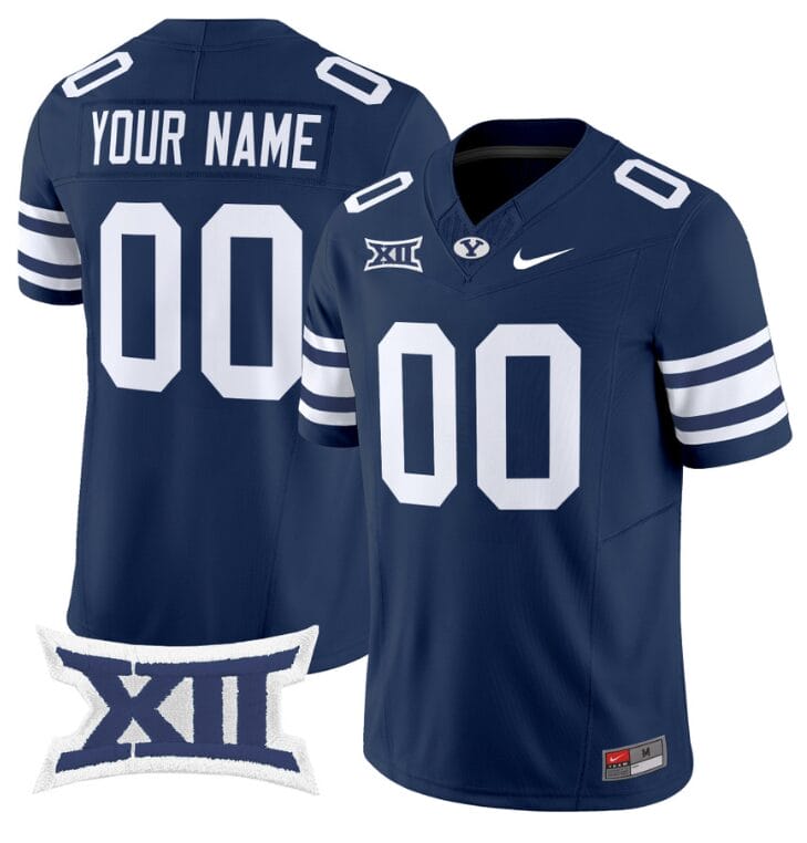 Youth & Toddler Nike Custom BYU Cougars Jersey Name and Number F.U.S.E. Vapor Limited College Football Stitched Navy