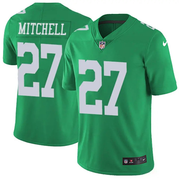 Youth Philadelphia Eagles #27 Quinyon Mitchell Vapor Limited Color Rush Green Nike Stitched NFL Jersey