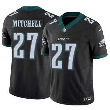 Men's Philadelphia Eagles #27 Quinyon Mitchell Vapor F.U.S.E. Limited Black Nike Stitched NFL Jersey