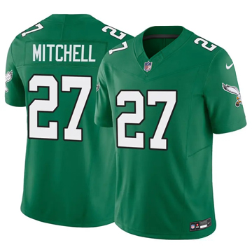 Men's Philadelphia Eagles #27 Quinyon Mitchell Alternate Vapor F.U.S.E. Kelly Green Nike Stitched NFL Jersey