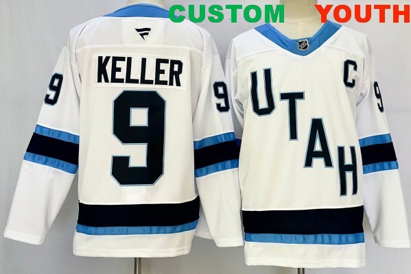 Youth Utah Hockey Club Active Player Custom White Stitched Hockey Jersey