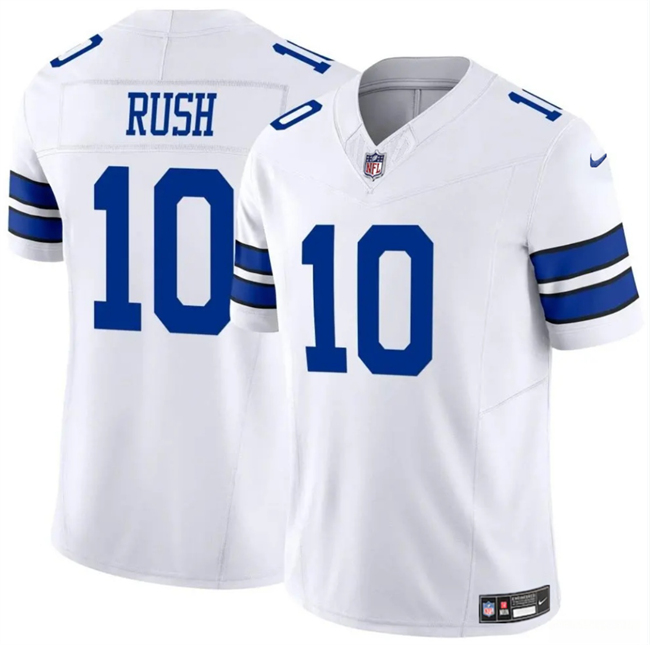 Men's Dallas Cowboys #10 Cooper Rush White 2023 F.U.S.E Vapor Untouchable Limited Stitched Football Jersey (1)