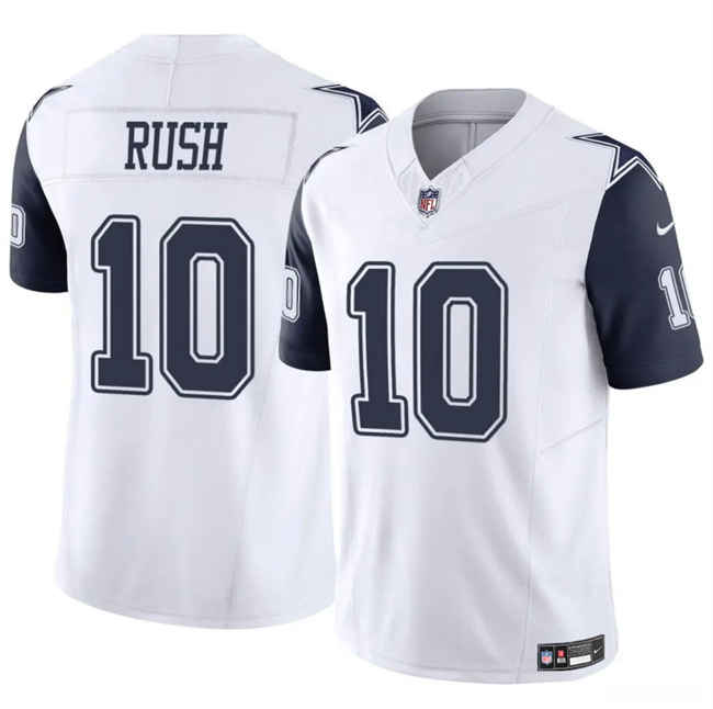 Men's Dallas Cowboys #10 Cooper Rush White 2023 F.U.S.E Vapor Untouchable Limited Stitched Football Jersey