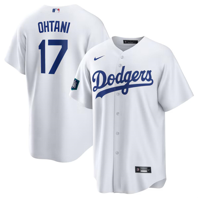 Youth Los Angeles Dodgers #17 Shohei Ohtani White 2024 World Tour Seoul Series Home Stitched Baseball Jersey