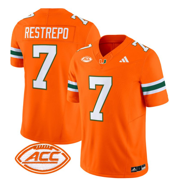 Miami Hurricanes #7 Xavier Restrepo Orange F.U.S.E. Stitched Jersey