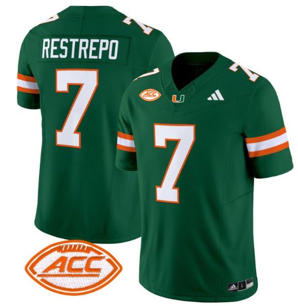 Miami Hurricanes #7 Xavier Restrepo Green F.U.S.E. Stitched Jersey