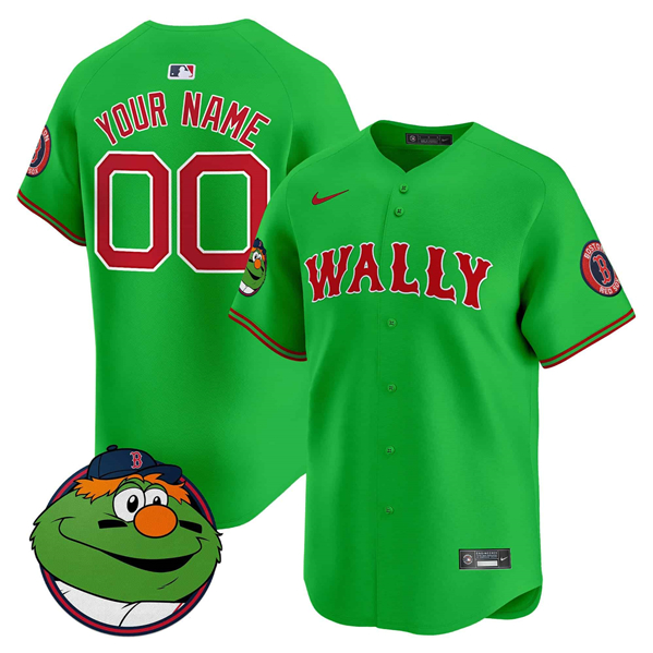 Men's Boston Red Sox ACTIVE PLAYER Custom Green Wally Vapor Premier Limited Stitched Baseball Jersey