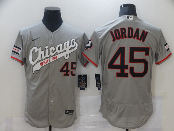 Men's Chicago White Sox ACTIVE PLAYER Custom Gray Flex Base Stitched Jersey