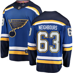 Men's Fanatics Jake Neighbours St. Louis Blues Home Breakaway Jersey