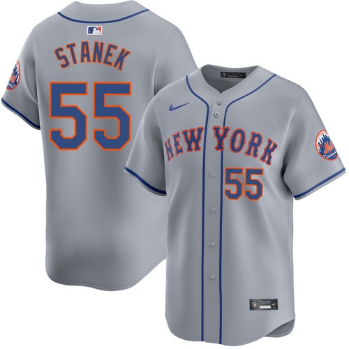 Men's Nike Ryne Stanek New York Mets Road Grey Limited Jersey