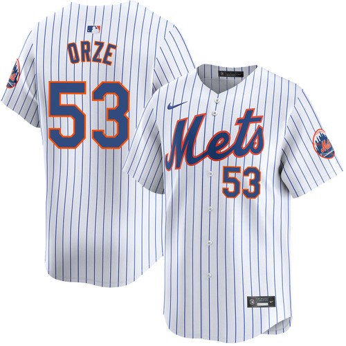 Men's Nike Eric Orze New York Mets Home White Limited Jersey