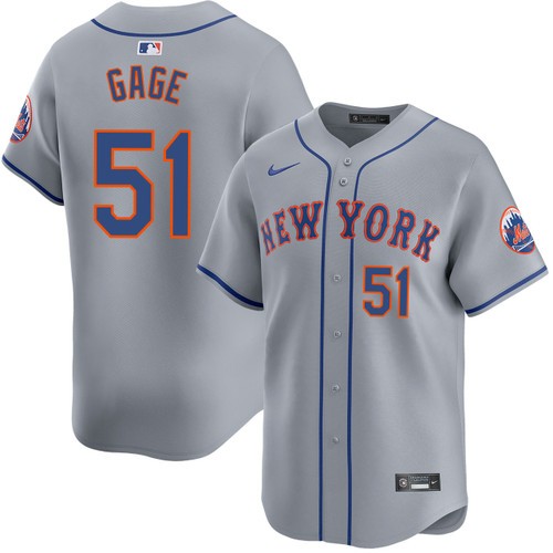 Men's Nike Matt Gage New York Mets Road Grey Limited Jersey