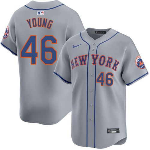 Men's Nike Alex Young New York Mets Road Grey Limited Jersey