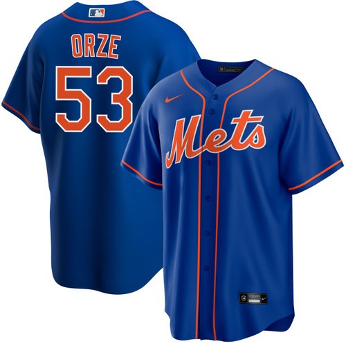 Men's Nike Eric Orze New York Mets Alternate Royal Jersey