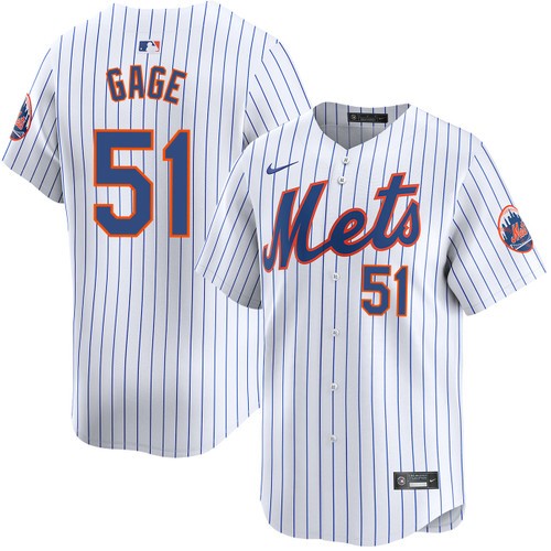 Men's Nike Matt Gage New York Mets Home White Limited Jersey