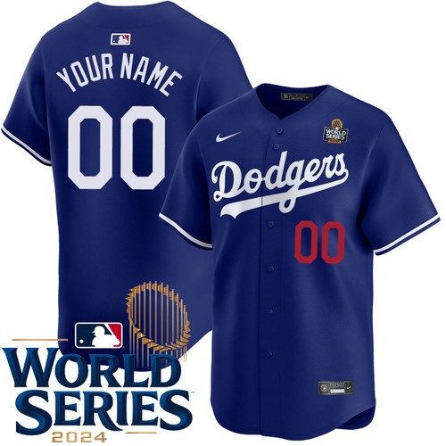 Men's Los Angeles Dodgers ACTIVE PLAYER Custom Royal 2024 World Series Limited Stitched Baseball Jerseys