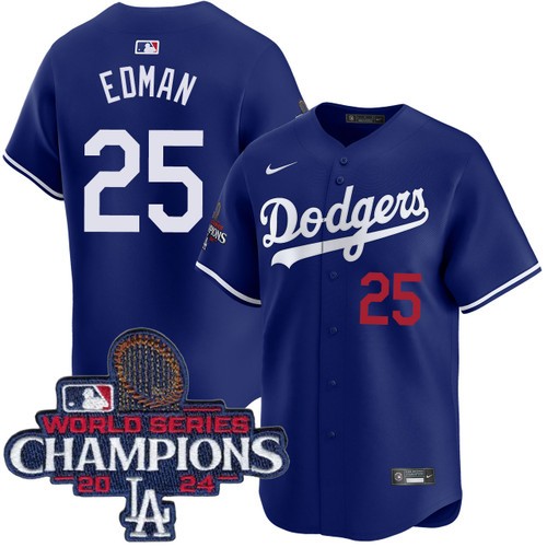 Men's Tommy Edman Los Angeles Dodgers Nike Alternate Royal Limited World Series Champions Jersey