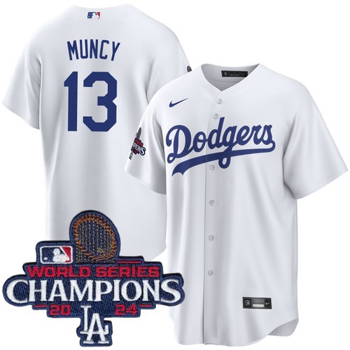 Youth Max Muncy Los Angeles Dodgers Nike Home White World Series Champions Jersey