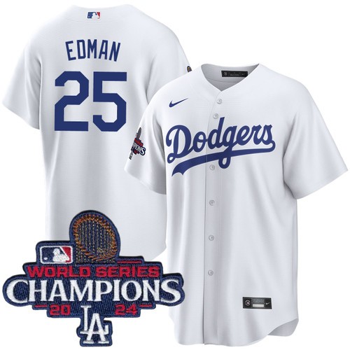 Youth Tommy Edman Los Angeles Dodgers Nike Home White World Series Champions Jersey