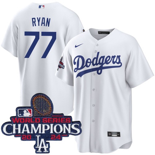 Youth River Ryan Los Angeles Dodgers Nike Home White World Series Champions Jersey