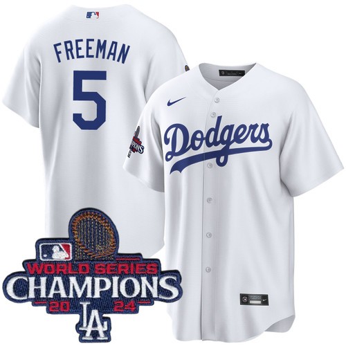 Youth Freddie Freeman Los Angeles Dodgers Nike Home White World Series Champions Jersey