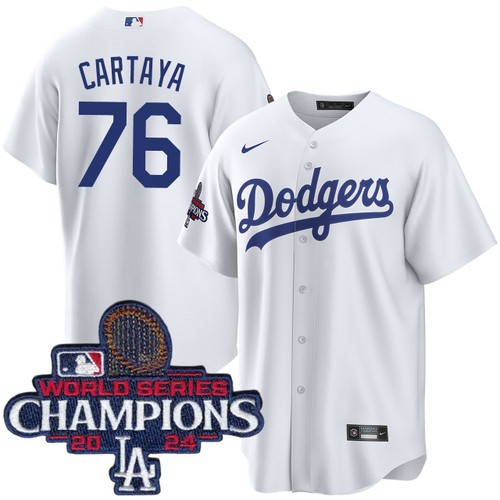 Youth Diego Cartaya Los Angeles Dodgers Nike Home White World Series Champions Jersey